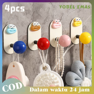 Gantungan Tempel 4pcs Gantungan Hook Serbaguna Gantungan Tembok Lucu Kait Warna Warni