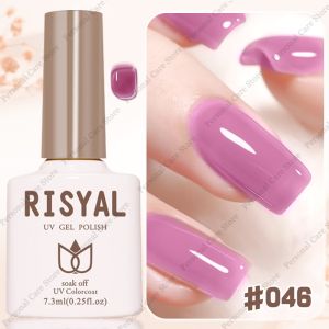 Long-Lasting RISYAL UV Gel Nail Polish UV/LED Soak Off Gel Nail Polish for Nail Art DIY Salon 7.3ml