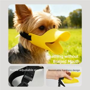 Adjustable Silicone Dog Duck Muzzle Anti-Bite Stop Barking Pet Accessory Safe for Small to Large Dogs Mouthpiece Cover