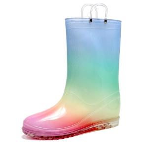 Sepatu Sawah Anak Laki Laki Boots Tinggi Karet Casual Anti Air Banjir Sepatu Hujan Perempuan Murah Motif Rainbow Pelangi 029