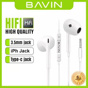 BAVIN HX856 Perfect Sound Earphone w/ Controller & Built Mic for 3.5mm / iPh (Bluetooth Required) / Type-C
