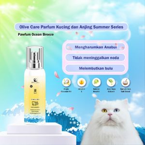 Olive Care PARFUM 60 ml Kucing & Anjing SUMMER MOONLIGHT SERIES Harum Tahan Lama Minyak Wangi Anak Kitten Puppy Grooming Parfume Untuk Melembutkan Bulu Anti Jamur dan Kutu 60ml