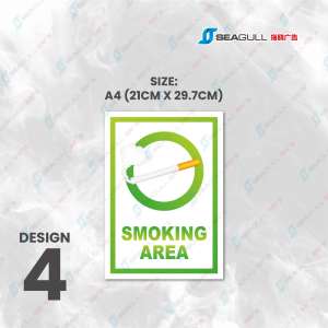 Smoking Area Kawasan Merokok Dilarang Merokok No Smoking Sign Signage Sticker / Sticker on Board Prohibition Signs