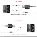USB Bluetooth 2 trong 1 cho loa, kết nối âm thanh từ điện thoại đến loa, amply, đầu đĩa. 
