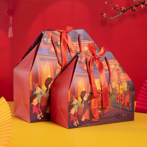 🇸🇬 Ready Stock CNY Paper Gift Bag Mandarin Orange Candy Lucky Bag Fortune Gift Bag Chinese New Year 2026 Red Carrier Bag