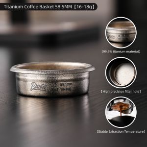 BINCOO Titanium Coffee Portafilter Powder Bowl Espresso Machine Handle Extraction Powder Bowl 58mm Accessory 18g