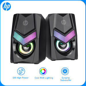 HP DHE6000 2.0 Loa Giải Trí Đa Phương Tiện USB Mini Âm Thanh Vòm Stereo Âm Thanh Ánh Sáng Tuyệt Vời Cho Máy Tính Xách Tay Máy Tính Để Bàn TV Điện Thoại Di Động