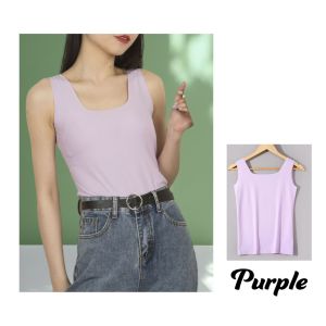 AIRMILL® เสื้อกล้ามผู้หญิง คอเหลี่ยม นุ่ม เด้ง เย็น  ไม่ยับง่ายๆ ไม่ต้องรีด ระบายอากาศ แห้งไว  Anti-bacteria ใส่นอน ไม่ร้อน ซับใน