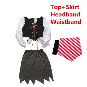 เด็กหญิง Carnival คริสต์มาสของขวัญใหม่หรูหราชุดโจรสลัดปาร์ตี้ชุดคอสเพลย์ผู้หญิงสำหรับเสื้อผ้าเด็กประสิทธิภาพโรงเรียนอนุบาล