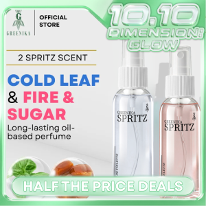 [ 2PCS SPRITZ PERFUME  ] GREENIKA SPRITZ Long Lasting Couple Scent Eau De Toilette Bundle for Men & Women Perfume for Women & Men Long Lasting Perfume Original Perfume for Woman Fragrance perfume long lasting Perfume Original