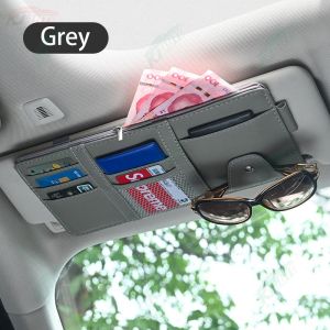 Toyota Gr Sport Gazoo Racing Leather Sun Visor Storage Clip Light Shield Storage Bag Car Interior Decoration Accessories Practical Storage for Hilux Innova Corolla Rush Vios