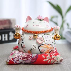 กระปุกออมสินแมวนำโชค ร่ำรวยเงินทอง รับโชครับทรัพย์ แมวนำโชค ขนาดเซรามิค