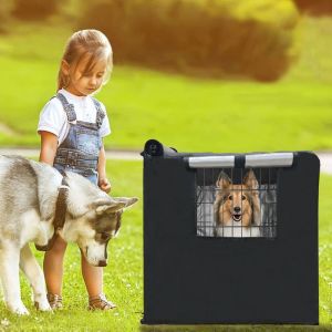 SPDD Oxford Cloth Dog Cage Cover Waterproof Thickened Warm Pet Kennel Cover Dog Crate Cover Sun Proof Wire Crate Sun Covers Outdoor