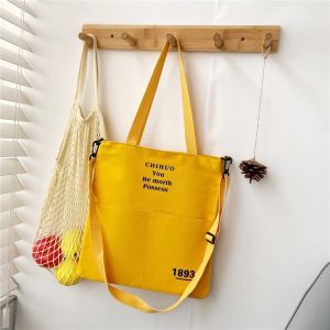 กระเป๋าผ้าแคนวาสใบใหญ่ใส่ได้ใส่ของได้เยอะ-มีหลายช่องใส่ของได้ JJ1893