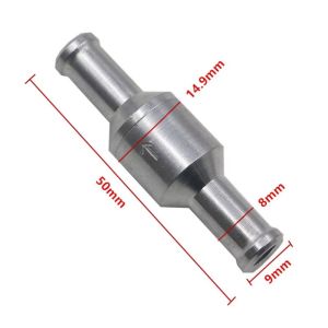 NOBLELUX NBR Rubber Non Return Check Valve Aluminium Chrome One Way Check Valve  Stable Inline Check Valve for Petrol Diesel Vegetable Oil Valve