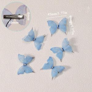 Simulation Butterfly Hair Clips 5Pcs/Set Cute Hairpins Super Nice Headwear Girls Princess Colorful Hairgrip Sweet Hair Ornament H260729