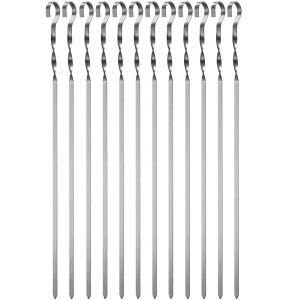 GIFTHUB 12 Outdoor Garden Supplies Cooking BBQ Meat Food Barbecue Skewer Kebab Sticks Skewer  Roasting