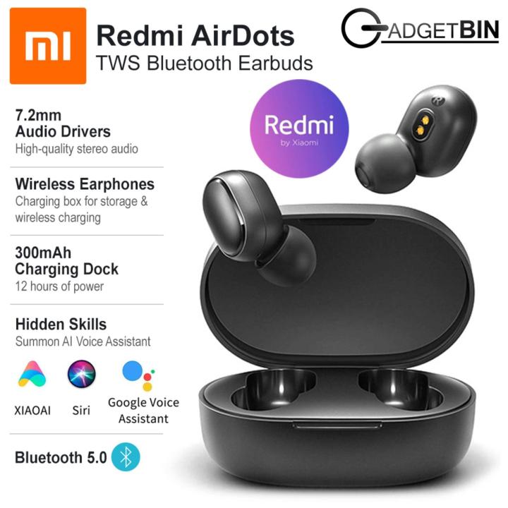 Original Xiaomi Redmi Airdots Mi AirDots Bluetooth Wireless TWS Earbuds  Smart AI Mijia Headphone Earphone Headset Air Dots