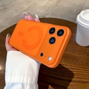 Ice matte magnetic suction is suitable for iPhone17promax mobile phone case all-inclusive skin feeling Apple 16 anti-drop protective case.