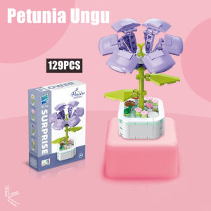 DIY Balok Blok Bunga Buket Building Blocks Flowers Pot Tanaman Nano Toys