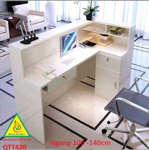 QUẦY LỄ TÂN QUẦY TIẾP TÂN QUẦY TÍNH TIỀN QUẦY THU NGÂN QTT420- Nội thất lắp ráp Viễn Đông Adv