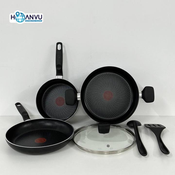 Bộ Nồi Chảo Quánh Nhôm Cao Cấp 6in1 Tefal Start Easy Set 6 - Châu Âu (Set)