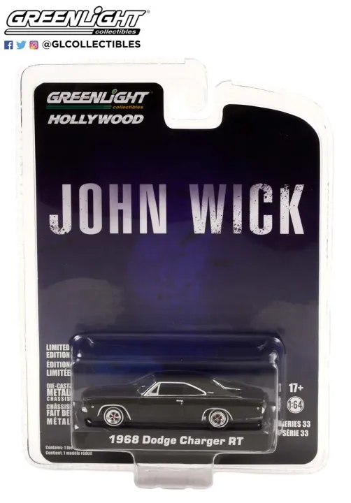 Modèle Réduit Dodge Charger R/T - John Wick (1968) Noir - Échelle 1:43 Greenlight - Neuf En Boîte