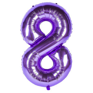 32inch Purple Birthday Aluminum Film Digtal Balloons 0-9 Number Latex Foil Balloon For Girls Birthday Party Decoration And Decoration Party Supplies