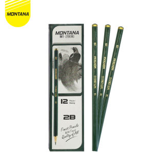 MONTANA Pensil 2B Lulus Uji Komputer 12 Pcs Pencil Alat Tulis Sekolah dan Kantor MT2B01