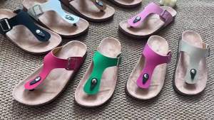 2026 WomenS Trendy Flip-Flops Slip-Resistant Fashionable Flat Cork Sandals Large Size In Stock
