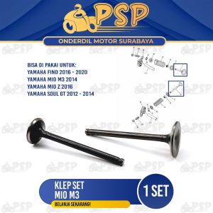 Klep Set Mio M3 (Set Isi 2) - Payung Klep Kelep Valve Set In Ex Yamaha Mio Z Mio 125 Soul GT 125