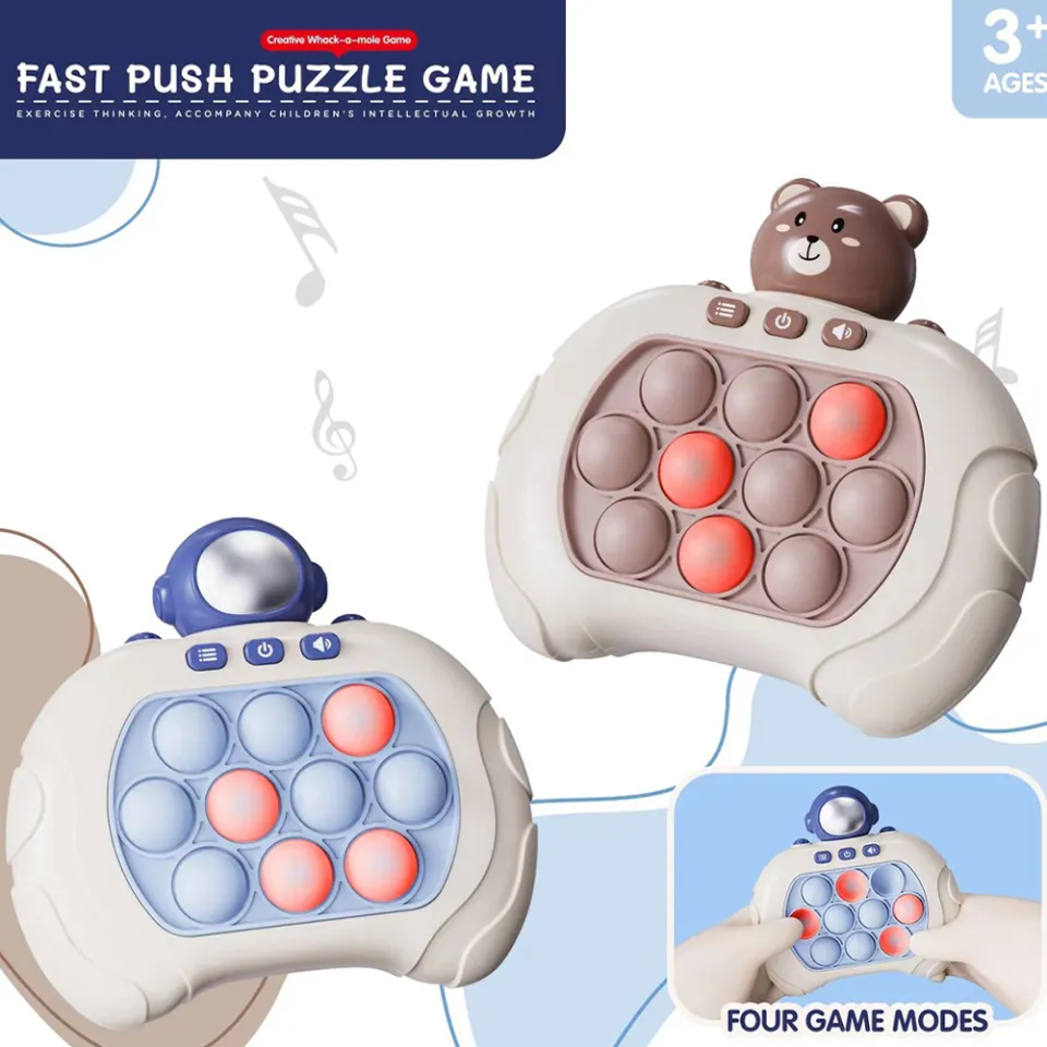 Breakthrough Puzzle Game Machine Kids Pop It Console Creative Stress Relief  Party Fidget Toy Decompression Quick Push Bubble Game Console