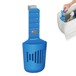 NOBLELYN Silicone Material Toilet Tank Tablet Holder Versatile Use Ajustable Toilet Tank Deodorizer Easy to Use Hanger Style Hanging Toilet Cleaner Hanger Home Bathroom