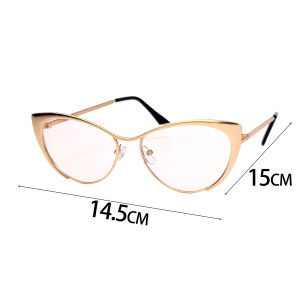 [Cutewomen2020]Vintage Metal Upturned Cat Eye Glasses Retro Eyewear Adds Glamour Easy to Wear