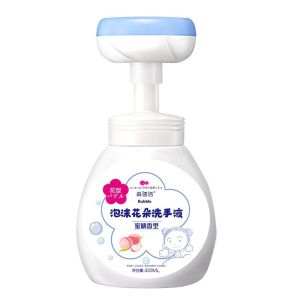 300ML Blossom Flower Shape Bubble Foam Hand Soap Refill Peach Flower Scent Hand Soap Antibacterial Liquid Baby Hand Wash