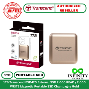 Transcend ESD420 External SSD 2000 MB/s Read 2000 MB/s Write Magnetic Portable SSD