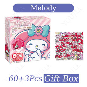 63Pcs/Box Kawaii Kuromi Stickers Japanese Anime Stickers Cute Stickers Pack Kids Waterproof Sticker Aesthetic Vinyl Stickers Skateboard Stickers for Teens Girls Kids