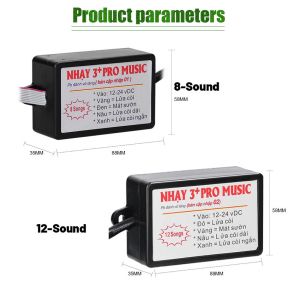 Car Horn Controller Doch Pengendali Klakson Mobil Pengontrol Klakson Listrik Unit Kontrol Suara Speaker Klakson Dengan 8/12 Efek Suara / Pengalihan Volume Untuk Truk Mobil Truk Laut