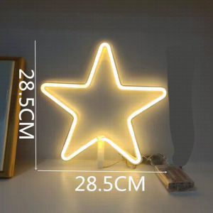 LED Light Neon Sign Symbol Creative Home Wall Lamp Party Decoration Decor Open Hello Love Heart Moon Cloud Rainbow Lightning Star Planet