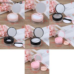 WP💓💛💖 7 Style Empty Cosmetic Sifter Loose Jar Container Puff Box Mirror Container Case