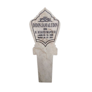 Batu Nisan kuburan cetak nama bahan marmer ukuran 40x60cm
