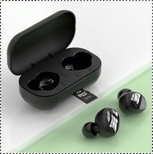 หูฟัง อายุการใช้งานแบตเตอรี่ยาวนาน สองในหนึ่งเดียว ชุดหูฟังบลูทูธ ประเภทอินเอียร์ เอฟเฟกต์เสียงสเตอริโอ