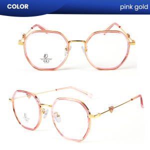 IOOI Eyewear - Kacamata Geometric Metal TR Lensa Anti Radiasi Blueray Photocromic Wanita 23042