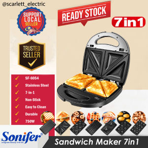 SONIFER SF-6054 7in1 Electric Waffles Maker Sandwich Breakfast Machine Detachable Non Stick Plate
