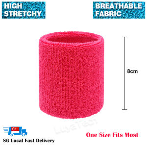 Sports Sweatband Wristband HeadBand Sweat Absorption Cotton Stretchy Wrist Band for Tennis Soccer Running Gym Men & Women