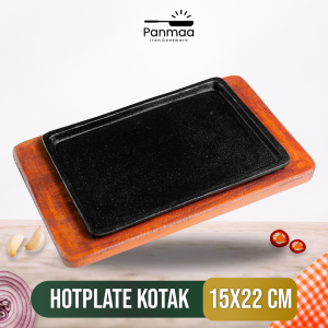 PANMAA Cast Iron Hot Plate Steak / Piring Steak Kotak (22x15 cm)