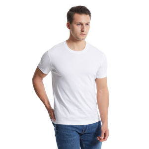 [Local Stock] HBESTY Men Undershirts Underwear Cotton Absorb Sweat Man Elastic T Shirt Male O Neck Short Sleeves Top Solid Plus Size Mens Undershirt