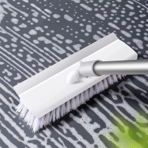 Cây chà sàn kèm gạt nước 2n1 - Tay cầm dài tùy chỉnh lên đến 110cm làm sạch nhanh chóng G546-ChoiSanR23