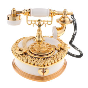 Blesiya Retro Gramophone Art Music Box Ornament Home Desktop Decor Present Crafts