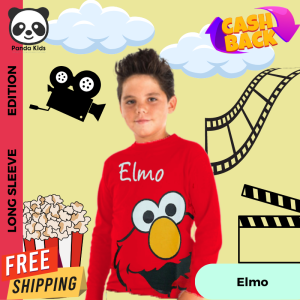 Kaos Anak Laki Laki Lengan Panjang Motif Elmo Warna Red  1  10 Tahun  Panda Kids